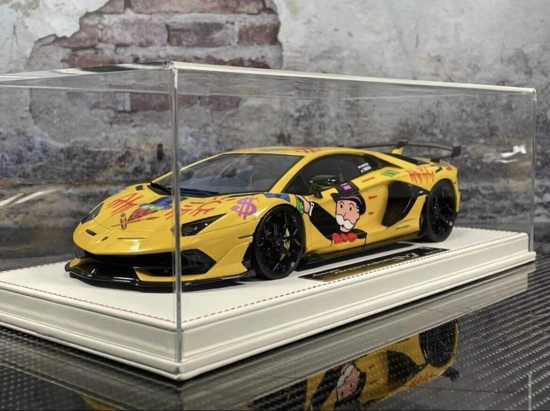 1/18 D&G Lamborghini Aventador SVJ Monopoly, yellow - 【MR