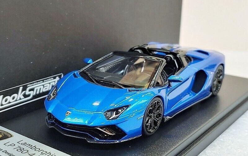 1/43 LOOKSMART Lamborghini Aventador LP 780-4, Ultimae Roadster Blu Tawaret  - 【MR BBR MakeUp LOOKSMART D&Gなどのミニカー専門店】 ヴェルデ