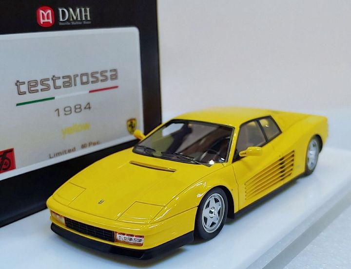 1/43 DMH Ferrari Testarossa 1984 Yellow - 【MR BBR MakeUp LOOKSMART  D&Gなどのミニカー専門店】 ヴェルデ