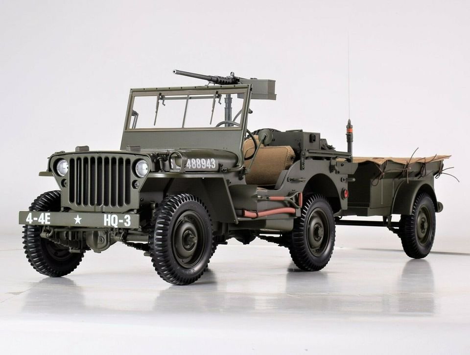 1/8 Premium X Jeep Willys MB US Army with Trailer and m3 Anti-Tank Gun  1943 - 【MR BBR MakeUp LOOKSMART Du0026Gなどのミニカー専門店】 ヴェルデ　