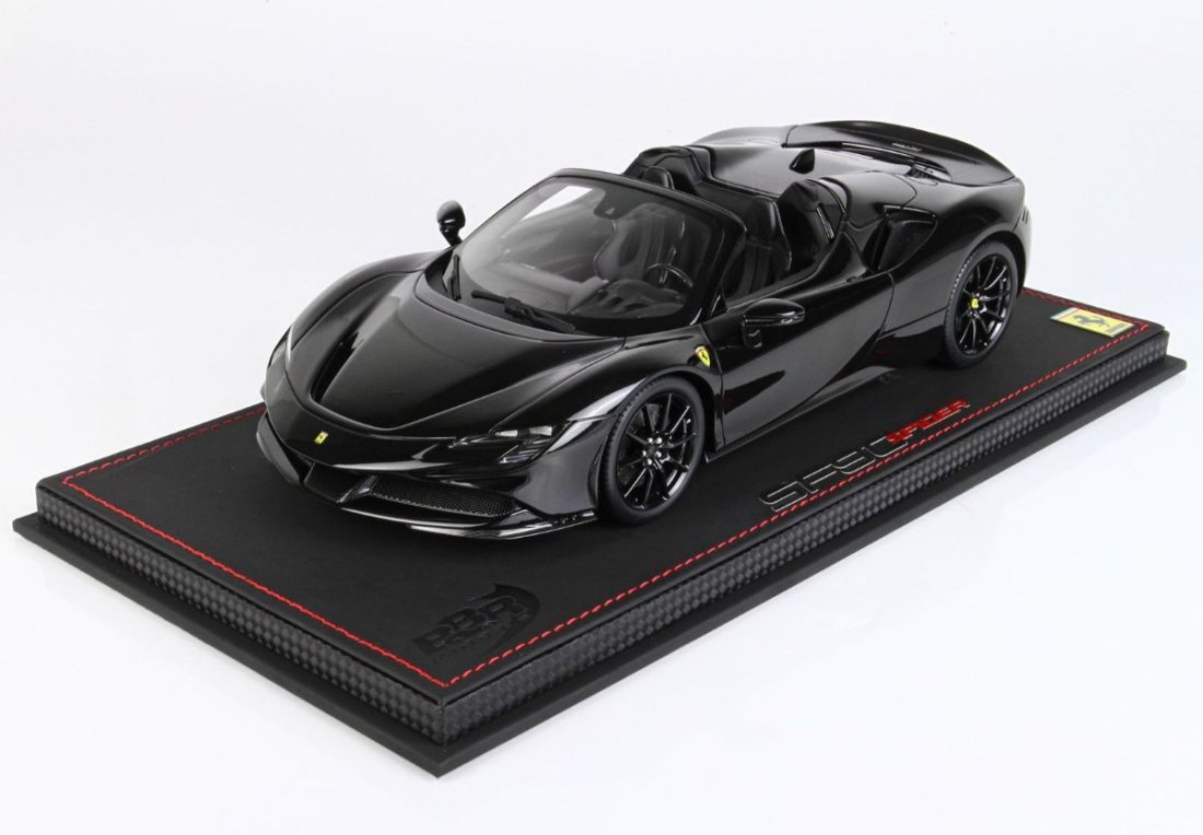 1/18 BBR Ferrari SF90 Spider PACK FIORANO new metallic Black Daytona - 【MR  BBR MakeUp LOOKSMART D&Gなどのミニカー専門店】 ヴェルデ