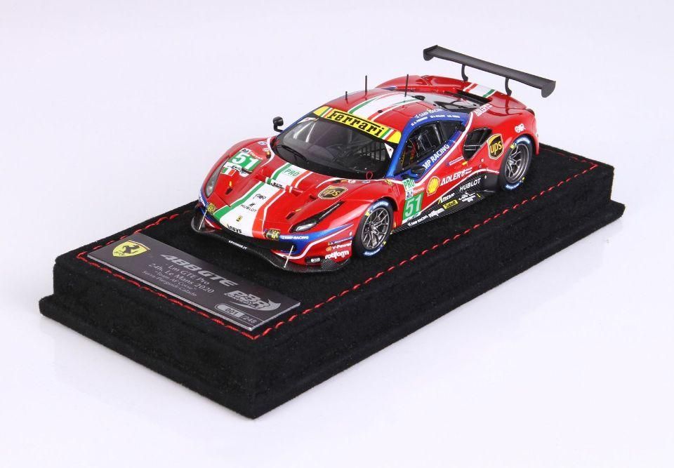 1/43 BBR Ferrari 488LM GTE PRO Team AF Corse 24H Le Mans 2020 - 【MR BBR  MakeUp LOOKSMART D&Gなどのミニカー専門店】 ヴェルデ