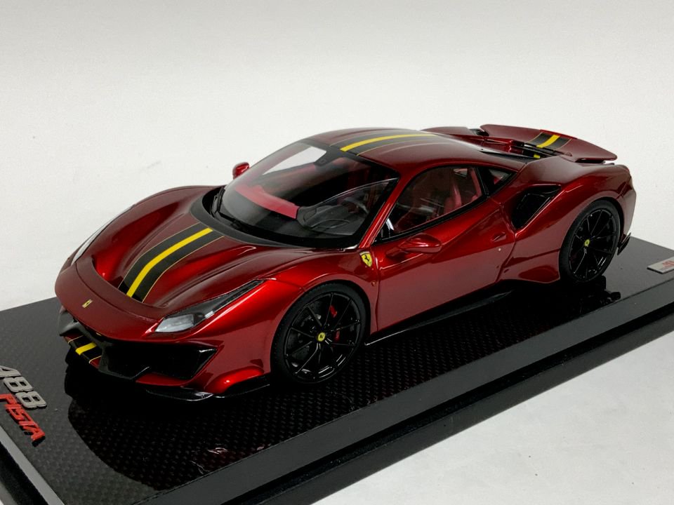 1/18 MR Ferrari 488 Pista Metallic Efesto Carbon Base - 【MR BBR