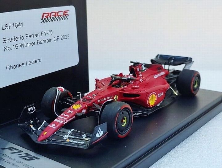 1/43 LOOKSMART Ferrari F1-75 Bahrain GP 2022 Charles Leclerc Winner - 【MR  BBR MakeUp LOOKSMART D&Gなどのミニカー専門店】 ヴェルデ