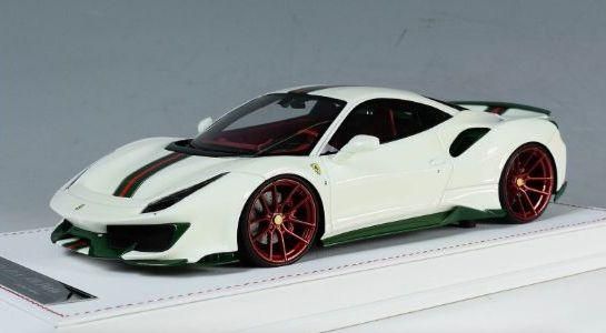 1/18 Ivy Models Ferrari 488 Pista Novitec Luminos White Italian