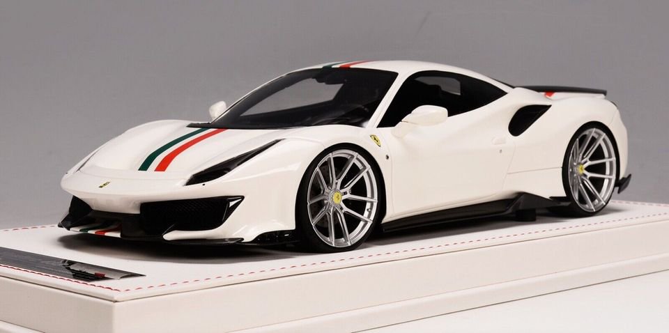 1/18 Ivy Models Ferrari 488 Pista Novitec Luminos White Italian