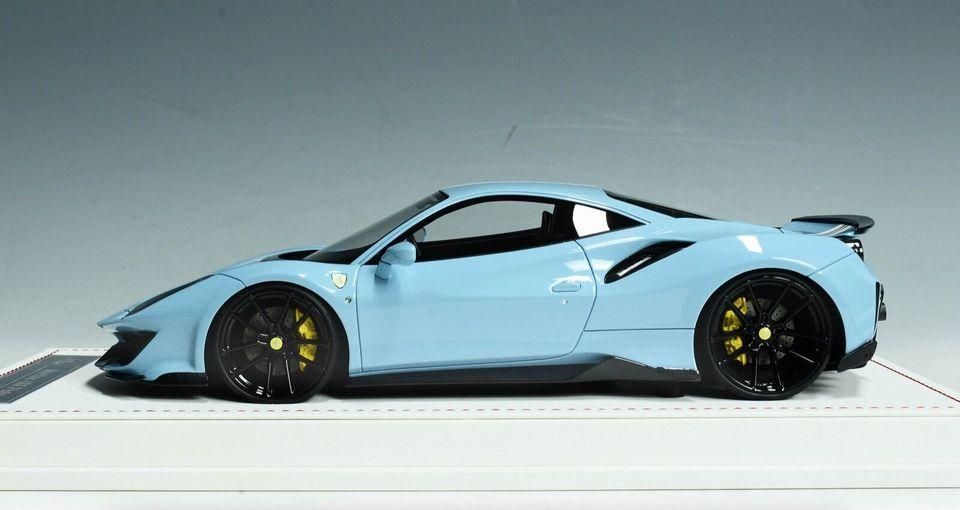 ミニカー Ferrari 488 Pista by Novitec 1/18 Ivy Models Ferrari 488 Pista Novitec Azzuro La Plat Blu
