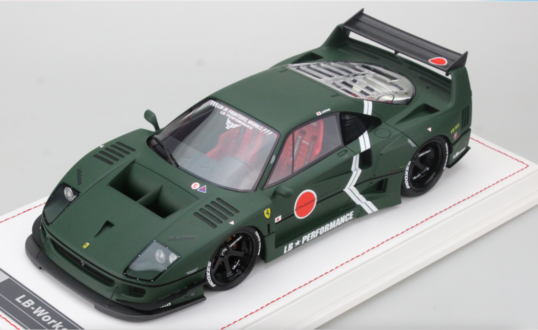 1/18 Ivy Models LB Ferrari F40 Army Green Leather Base - 【MR BBR MakeUp  LOOKSMART D&Gなどのミニカー専門店】 ヴェルデ