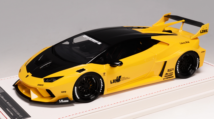 ミニカー LIBERTY WALK GT Nissan Lamborghini 1/18 Ivy Models Lamborghini Huracan GT Liberty walk Yellow