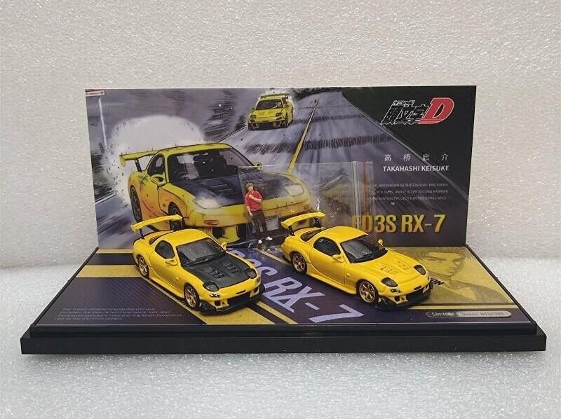 1/64 Time Micro Mazda RX7 Initial D (Car*2pcs + Diorama) - 【MR BBR MakeUp  LOOKSMART Du0026Gなどのミニカー専門店】 ヴェルデ