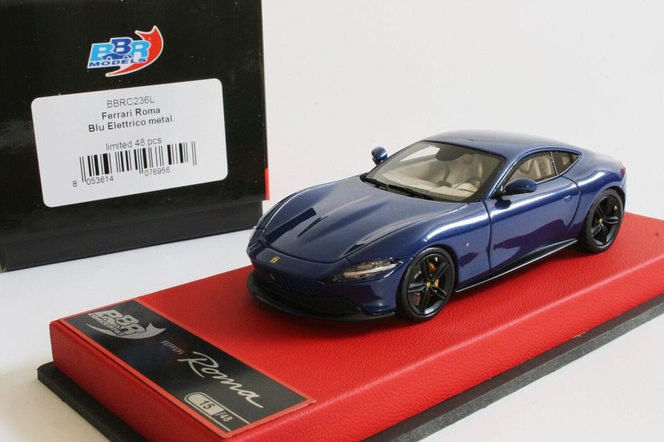 1/43 BBR Ferrari Rome in Electric Blue Metallic - 【MR BBR MakeUp LOOKSMART  D&Gなどのミニカー専門店】 ヴェルデ