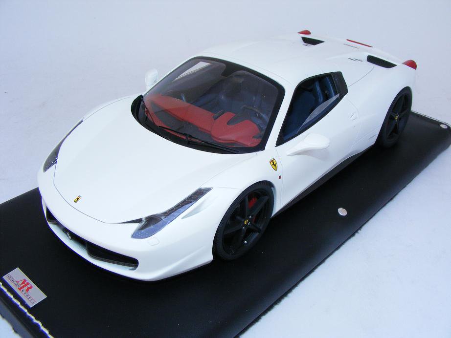 1/18 Ferrari 458 Spider Hard Top Matt White - 【MR BBR MakeUp LOOKSMART  Du0026Gなどのミニカー専門店】 ヴェルデ