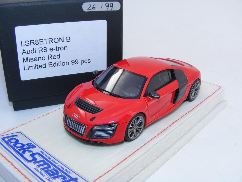 1/43 Looksmart Audi R8 e-tron Misano Red - 【MR BBR MakeUp