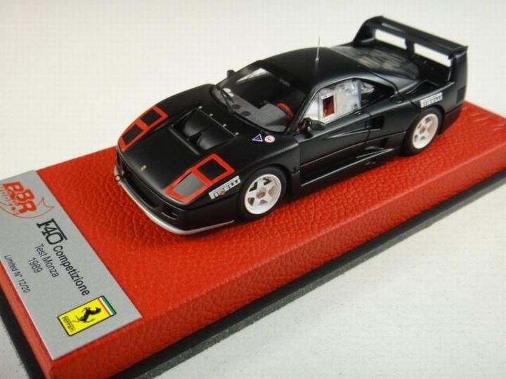 1/43 BBR FERRARI F40 COMPETIZIONE MONZA TEST IN COLOR MATT BLACK - 【MR BBR  MakeUp LOOKSMART D&Gなどのミニカー専門店】 ヴェルデ