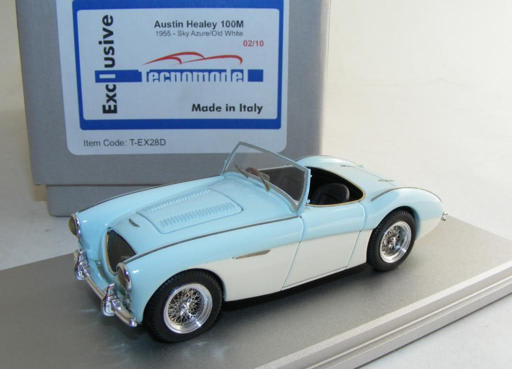 1/43 Tecnomodel Austin Healey 100 M Sky Azure / Old White 1955 - 【MR BBR  MakeUp LOOKSMART D&Gなどのミニカー専門店】 ヴェルデ