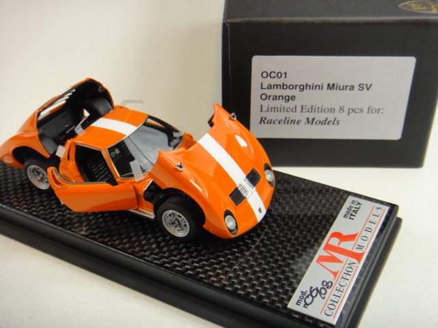 1/43 MR Lamborghini miura sv open/close orange with white stripe ...