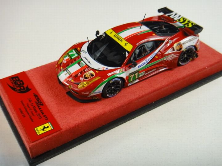 1/43 BBR FERRARI 458 GT2 PRO LEMANS 2013 AF CORSE #71 RED SUEDE