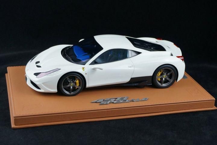 1/18 BBR Ferrari 458 Speciale Avus White Gloss on Tan - 【MR BBR MakeUp  LOOKSMART D&Gなどのミニカー専門店】 ヴェルデ