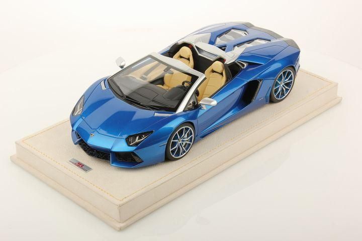 1/18 MR Lamborghini Aventador LP 700-4 Roadster Metallic Blue / Silver -  【MR BBR MakeUp LOOKSMART D&Gなどのミニカー専門店】 ヴェルデ