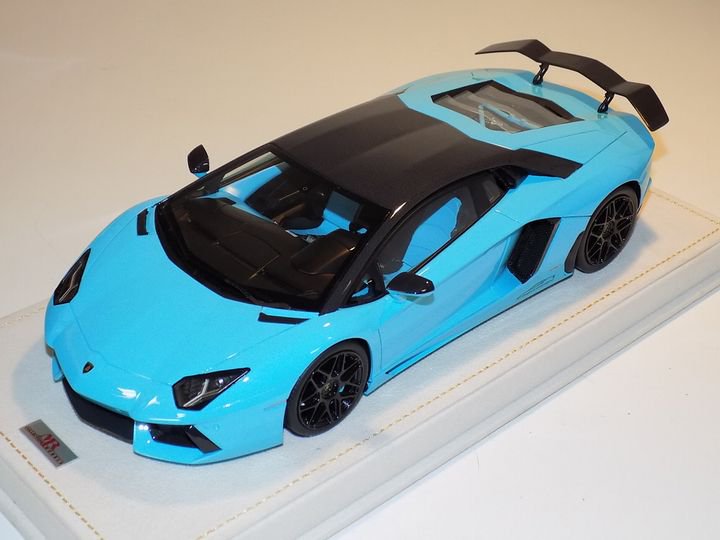 1/18 MR Lamborghini Aventador LP 760 Oakley Design in Baby Blue - 【MR BBR  MakeUp LOOKSMART D&Gなどのミニカー専門店】 ヴェルデ