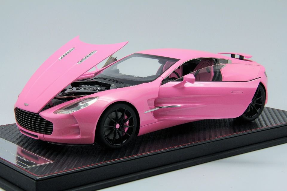 1/18 FRONTIART Aston Martin One-77 Pearl Pink Open/Close - 【MR 
