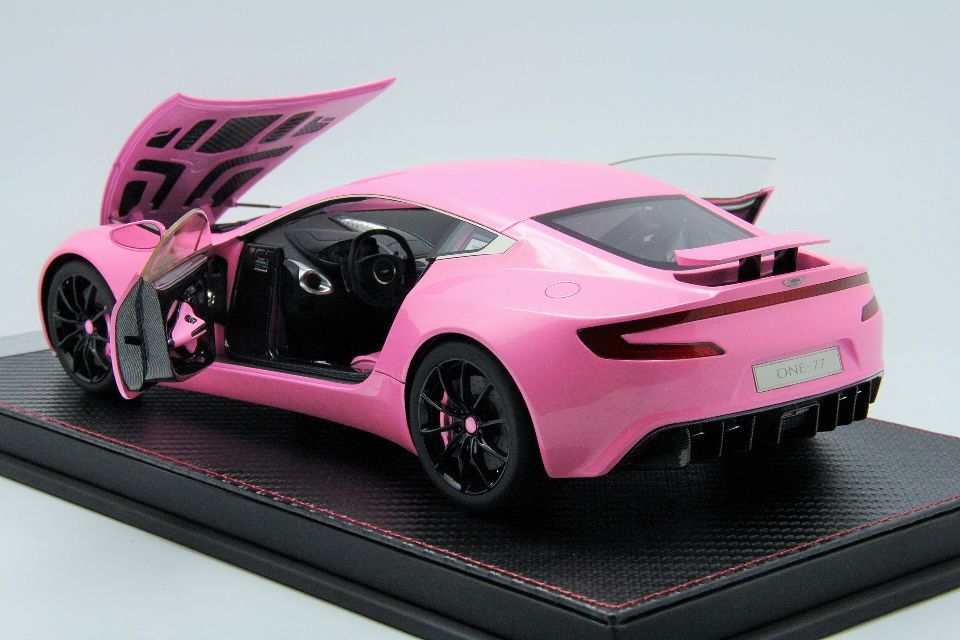 1/18 FRONTIART Aston Martin One-77 Pearl Pink Open/Close - 【MR