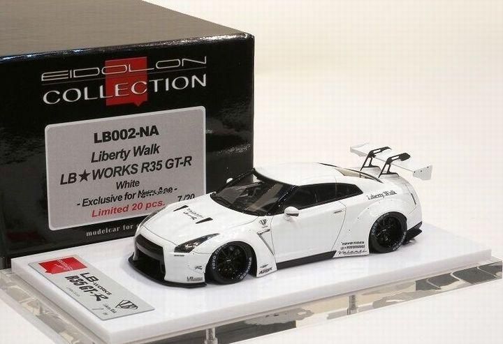 1/43 MAKE UP WALK LB WORKS R35 GT-R WHITE - 【MR BBR MakeUp