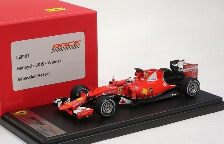 1/43 LOOKSMART FERRARI SF15-T MALAYSIA 2015 WINNER SEBASTIAN VETTEL - 【MR  BBR MakeUp LOOKSMART D&Gなどのミニカー専門店】 ヴェルデ