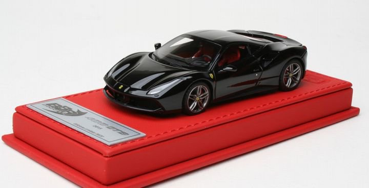 1/43 BBR Ferrari 488 GTB GLOSS BLACK - 【MR BBR MakeUp LOOKSMART  D&Gなどのミニカー専門店】 ヴェルデ