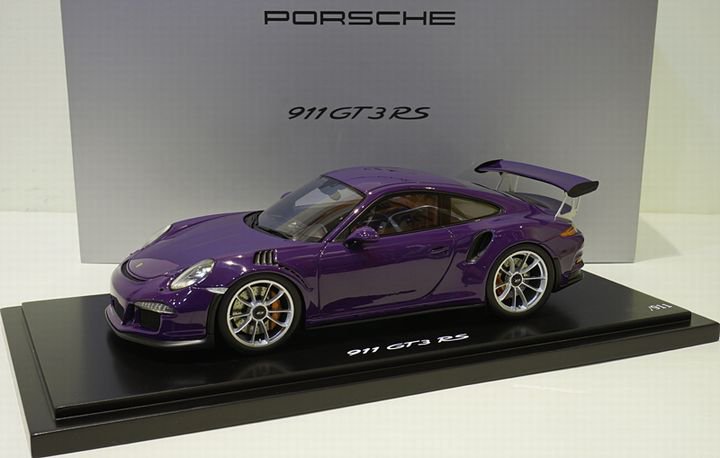 1/18 Spark Porsche 911 991 GT3 RS Ultraviolet 2015 Dealer Model - 【MR BBR  MakeUp LOOKSMART D&Gなどのミニカー専門店】 ヴェルデ
