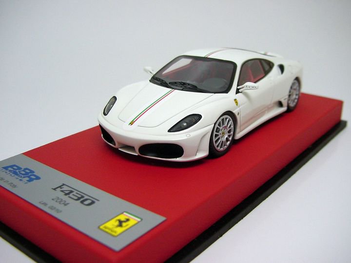 1/43 BBR Ferrari F430 2004 White w/ Challenge Wheels - 【MR BBR MakeUp  LOOKSMART D&Gなどのミニカー専門店】 ヴェルデ