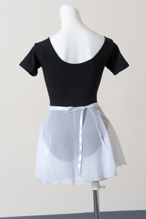 バレエ巻きスカート│白のシンプルな大人用バレエスカート（M）の