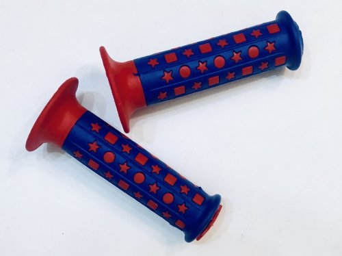 NOS / VINTAGE 80's ITALIAN BMX GRIPS “ RED / BLUE  STARパターン！ -  SCREAMIN'WHEELS Superstore