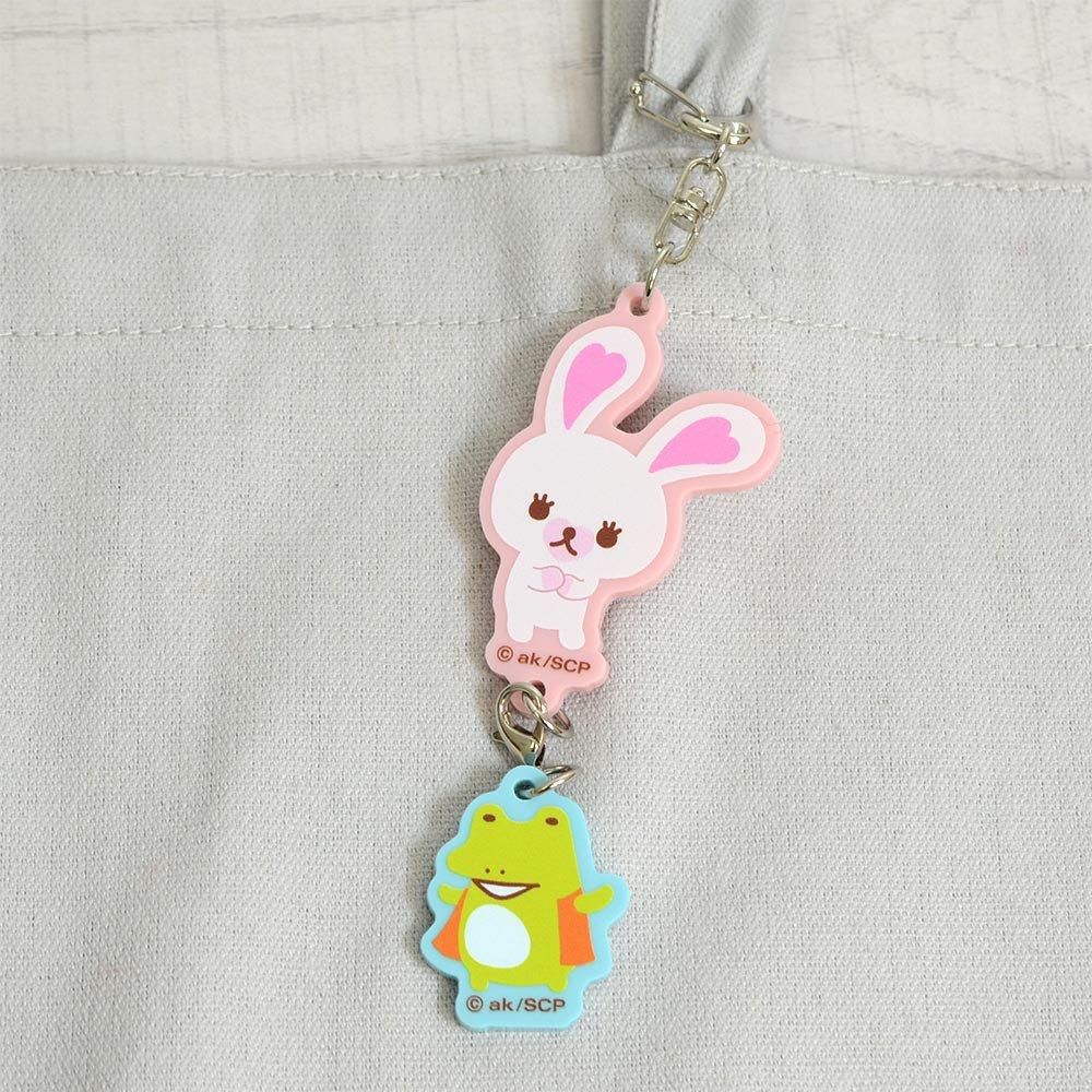 2連カラーアクリルキーホルダー（モフィ＆ケリー）MO - うさぎの