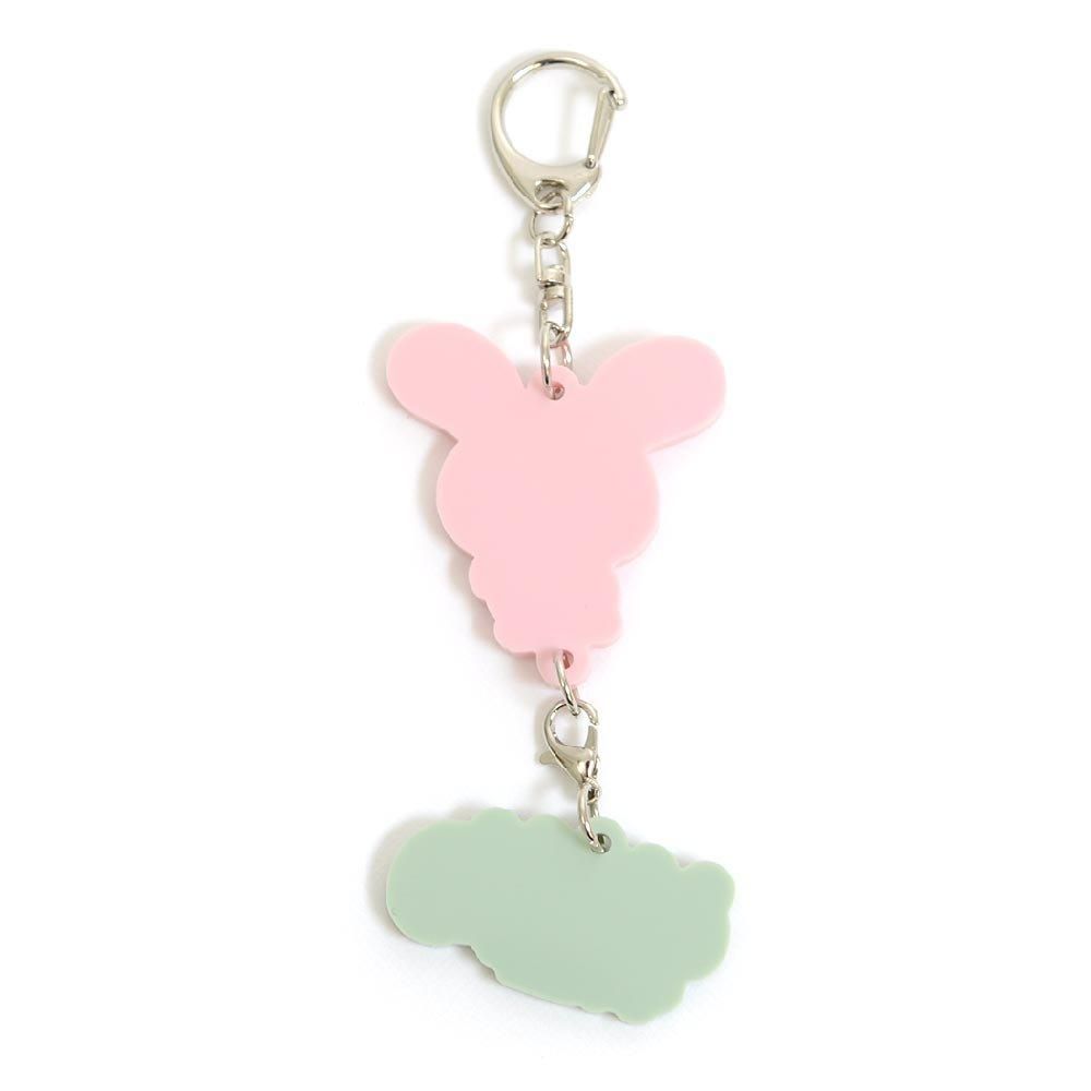 2連カラーアクリルキーホルダー（モフィ&リースー）MO - うさぎ