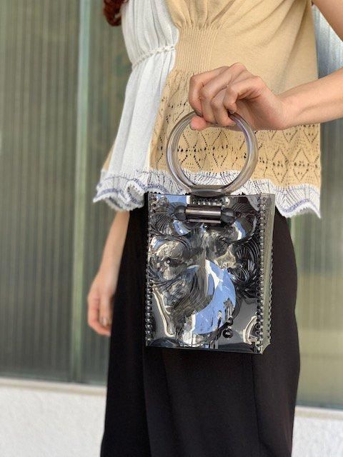 mame Vinyl Bag PVC マメ クラッチバッグ-