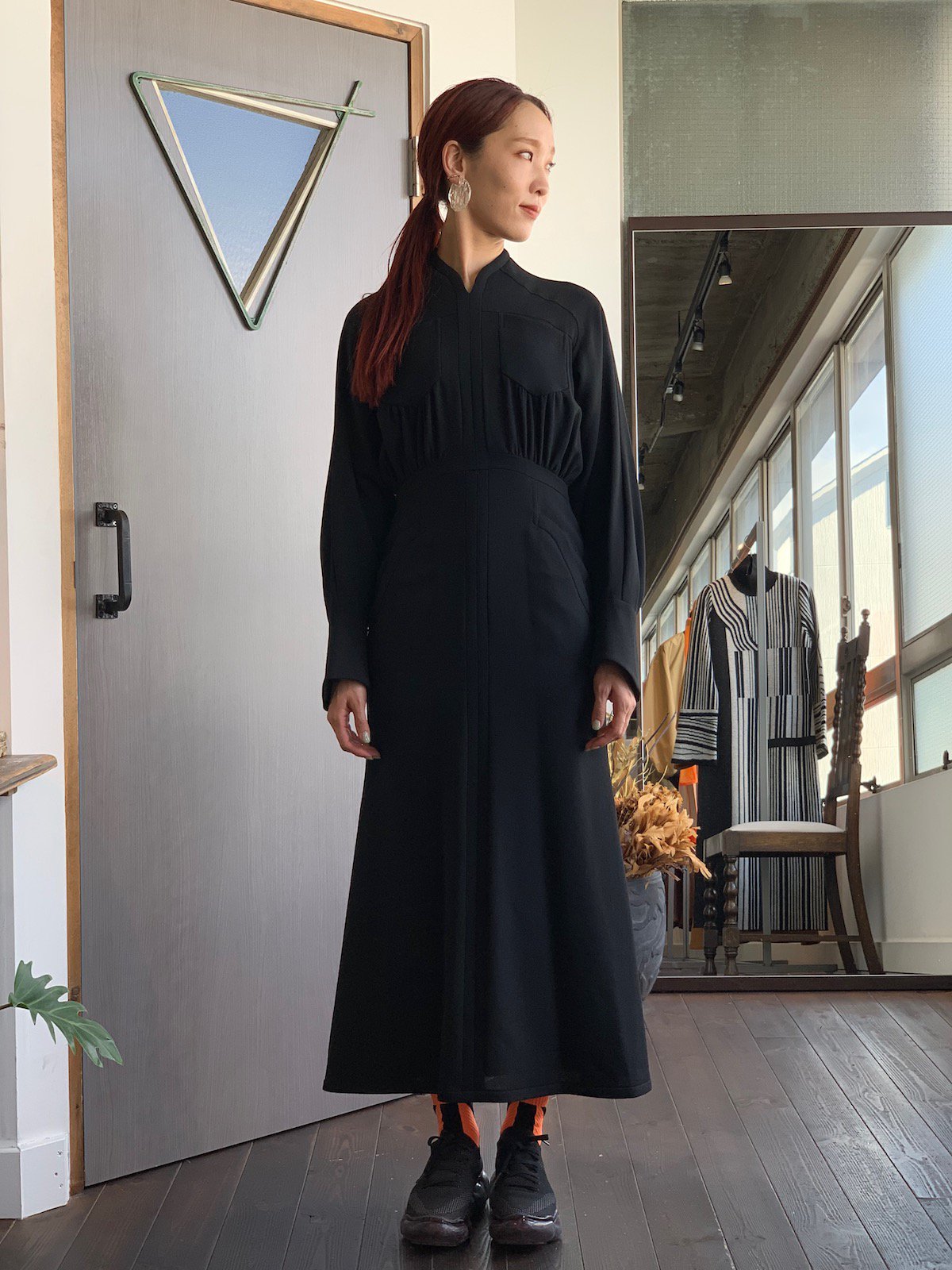 WOOL GEORGETTE FLARE DRESS | tspea.org