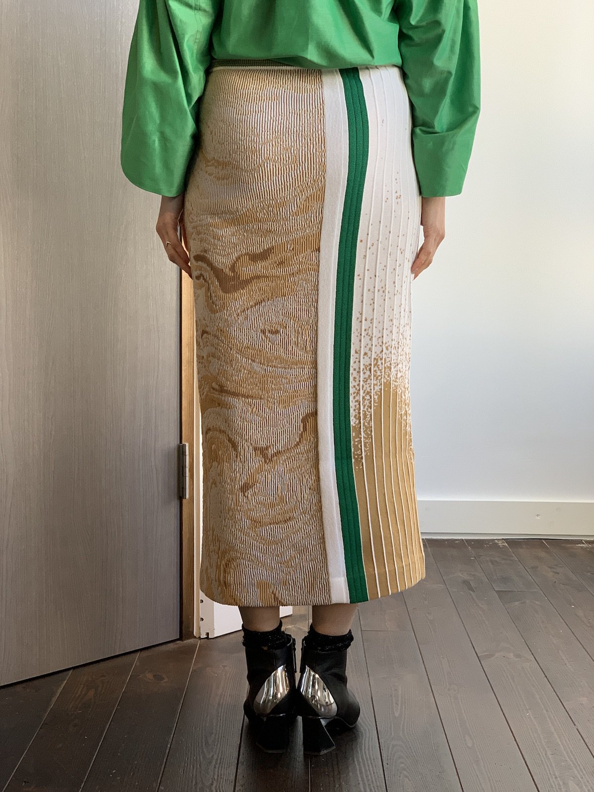2022年限定カラー Mame Kurogouchi Jacquard Knitted Skirt - 通販