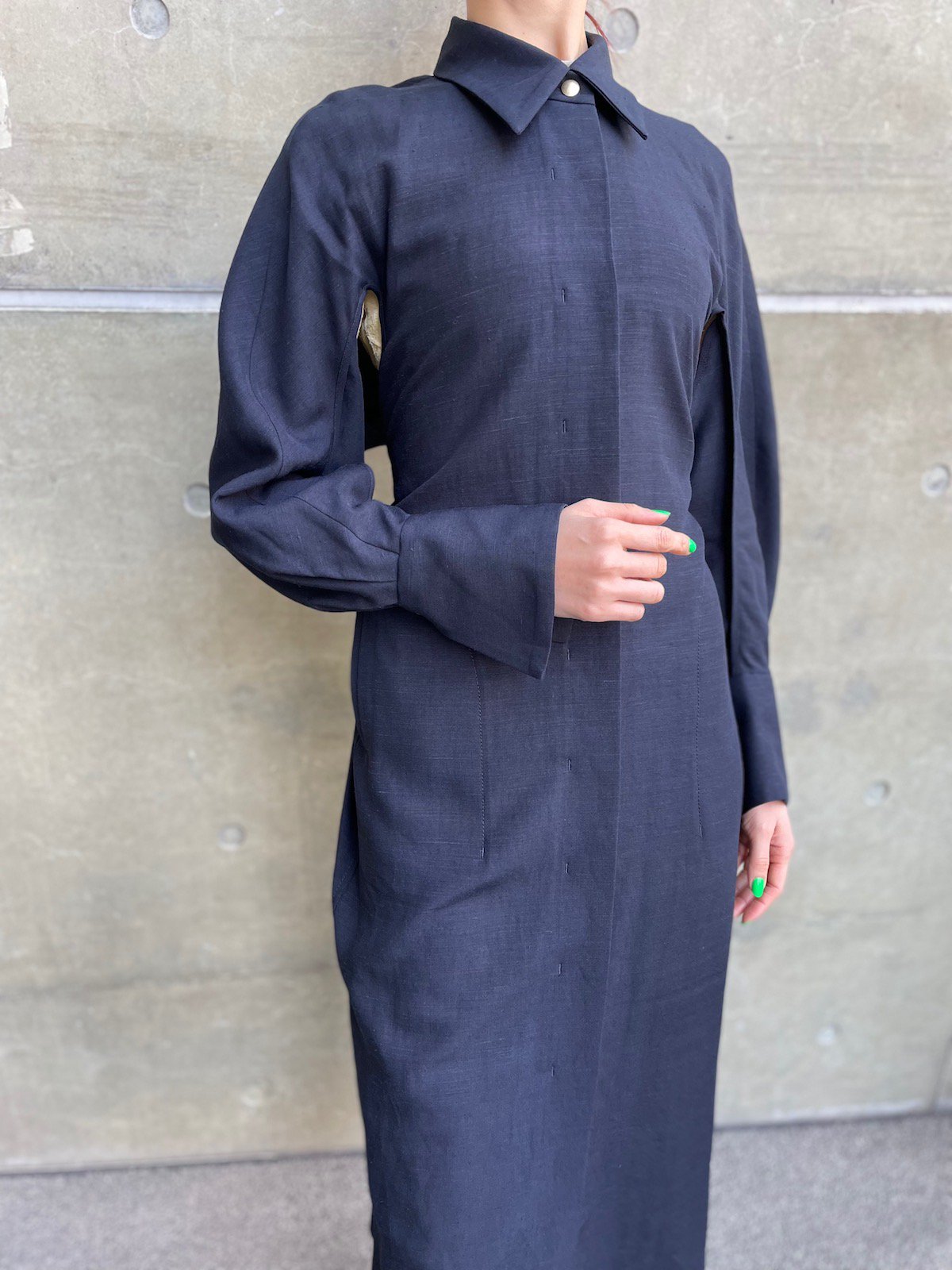 Viscose Hemp Shirtdress mamekurogouchi seven-health.com