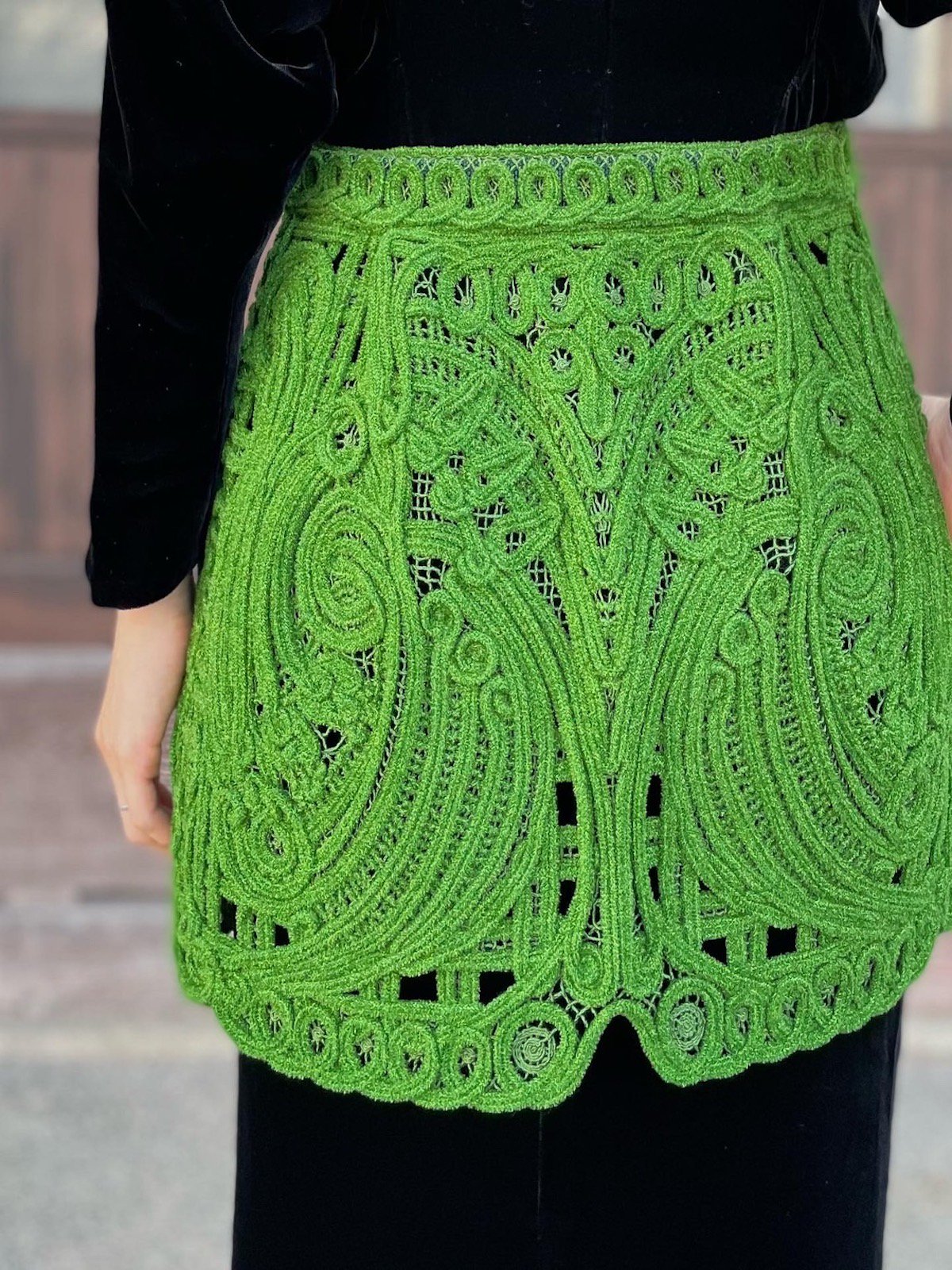 Mame Cord Embroidery Wrapped Skirt - www.fountainheadsolution.com