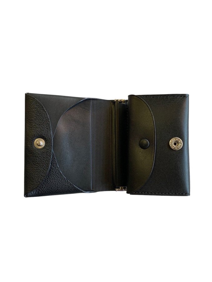 『ED ROBERT JUDSON』"THIN" FLAP TRIFOLD WALLET／3つ折り財布 (ブラック)