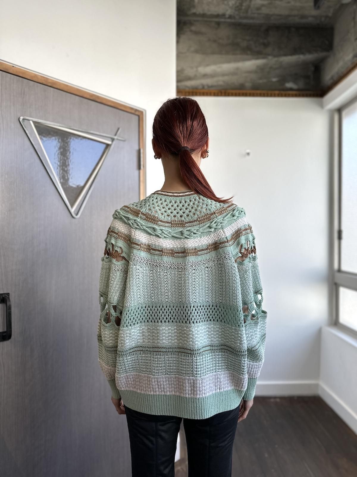 Mame（マメ）Bamboo Basket Pattern Cardigan - カーディガン/ボレロ