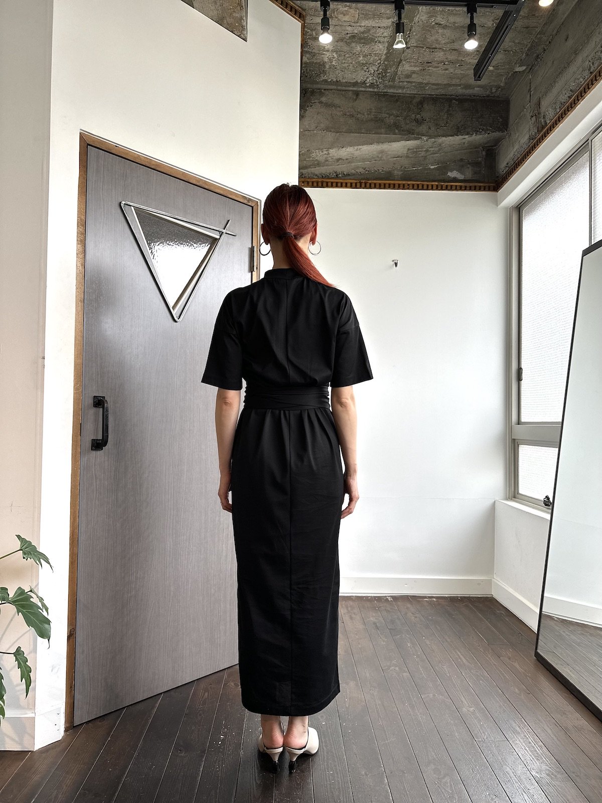 ワンピースmane Suvin Cotton Jersey Dress - black