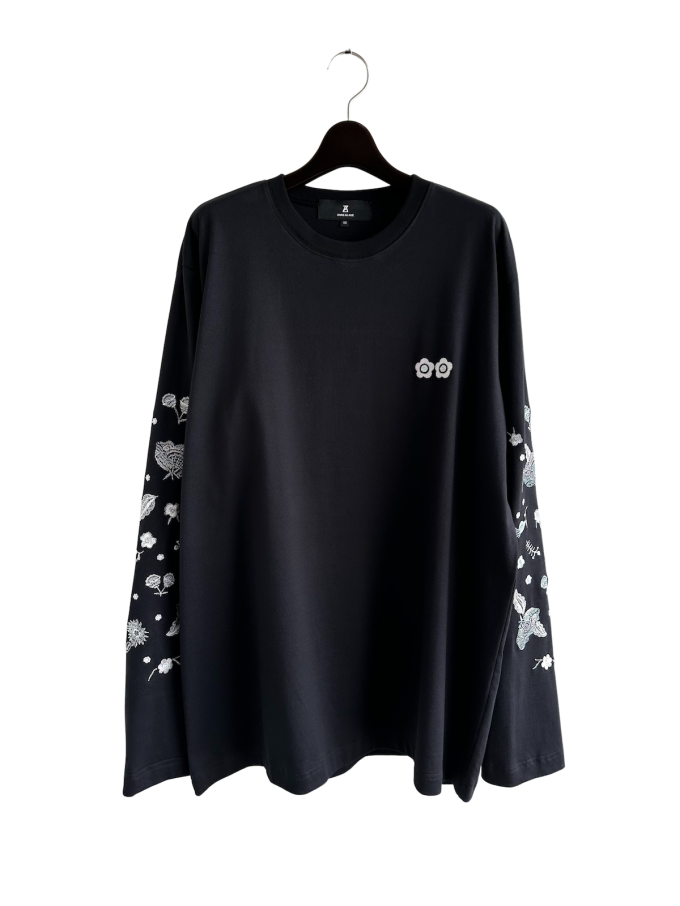 ANREALAGEPHOTOCHROMIC FLOWER EMBROIDERY LONG T-SHIRT