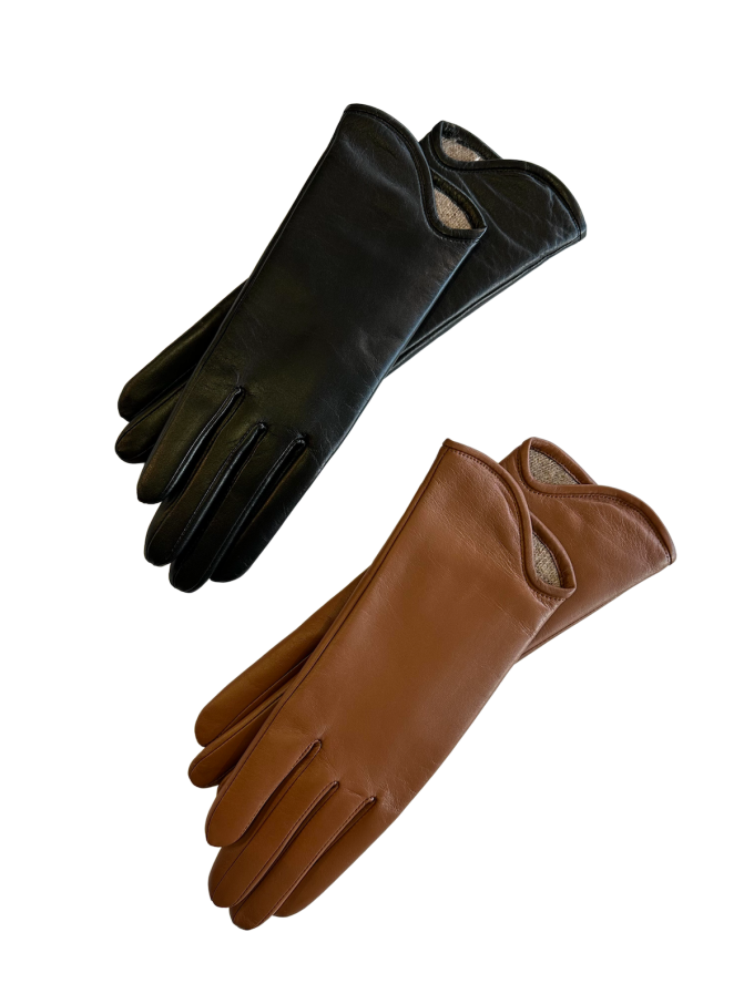 『Mame Kurogouchi』レザーグローブ／Leather Dress Gloves (ブラウン・ブラック)