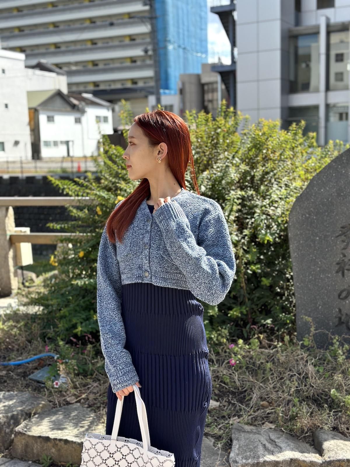 トップス kotohayokozawa Cutting Short Knit kotohayokozawa(コトハヨコザワ)のCutting Short Knit MINTの