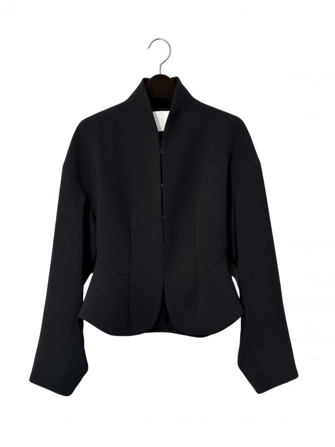 Mame KurogouchiAcetate Polyester Collarless Short Jacket