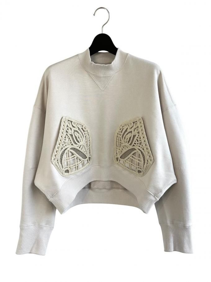 Mame KurogouchiCording Embroidery Cropped Sweatshirt ()