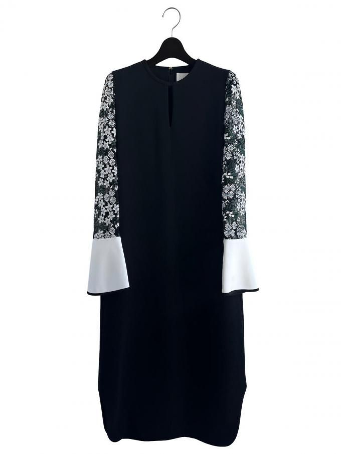 Mame KurogouchiFloral Lace-Sleeve Classic Dress (֥å)
