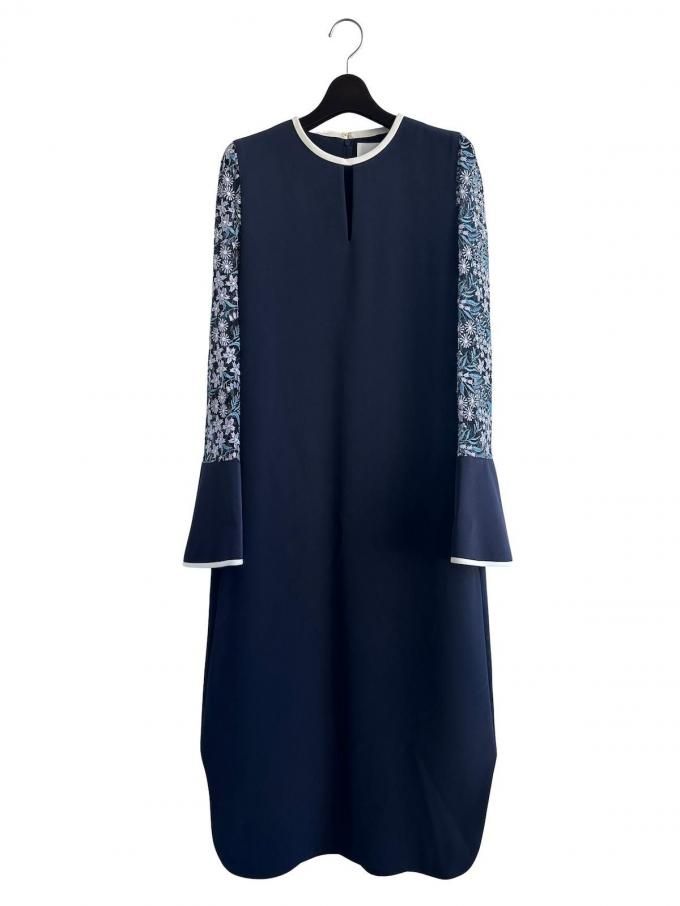 Mame KurogouchiFloral Lace-Sleeve Classic Dress (ͥӡ)